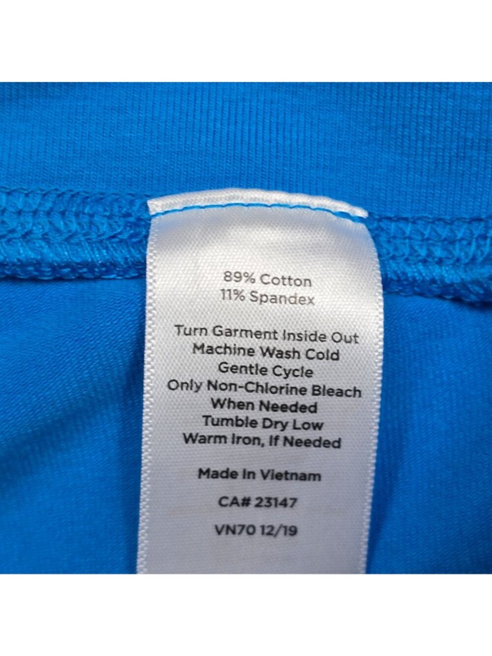 T By Talbots Small Womens Capri Leggings Blue Cotton Blend Stretch Comfortable - Picture 3 of 6